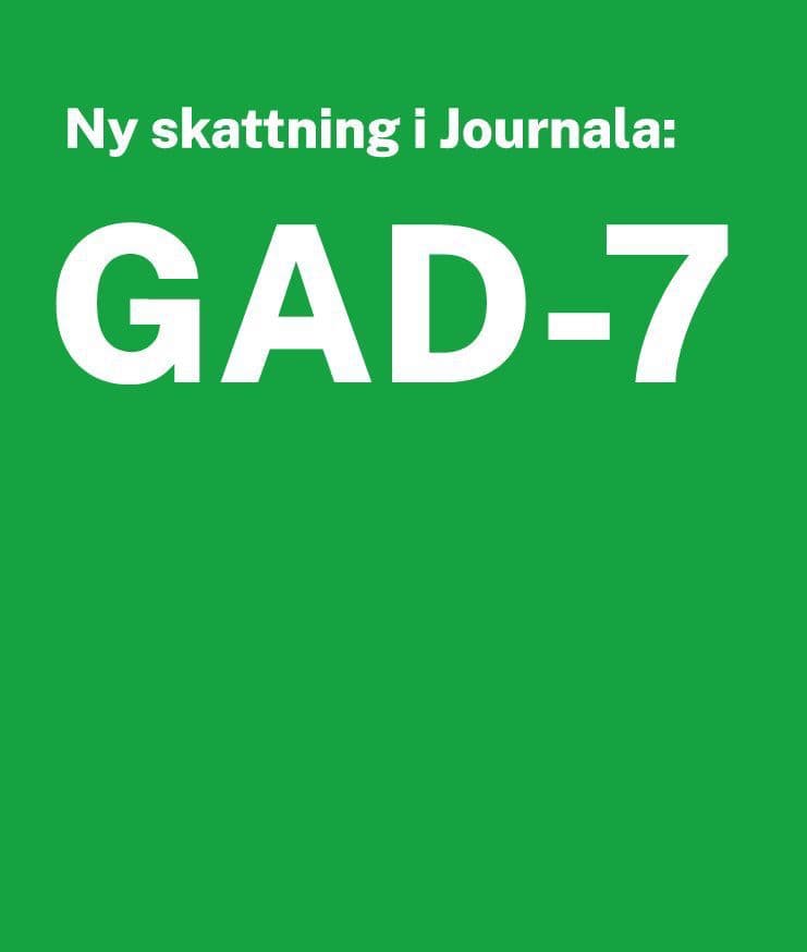 Illustration av GAD-7 skattningsskala i Journala-systemet.