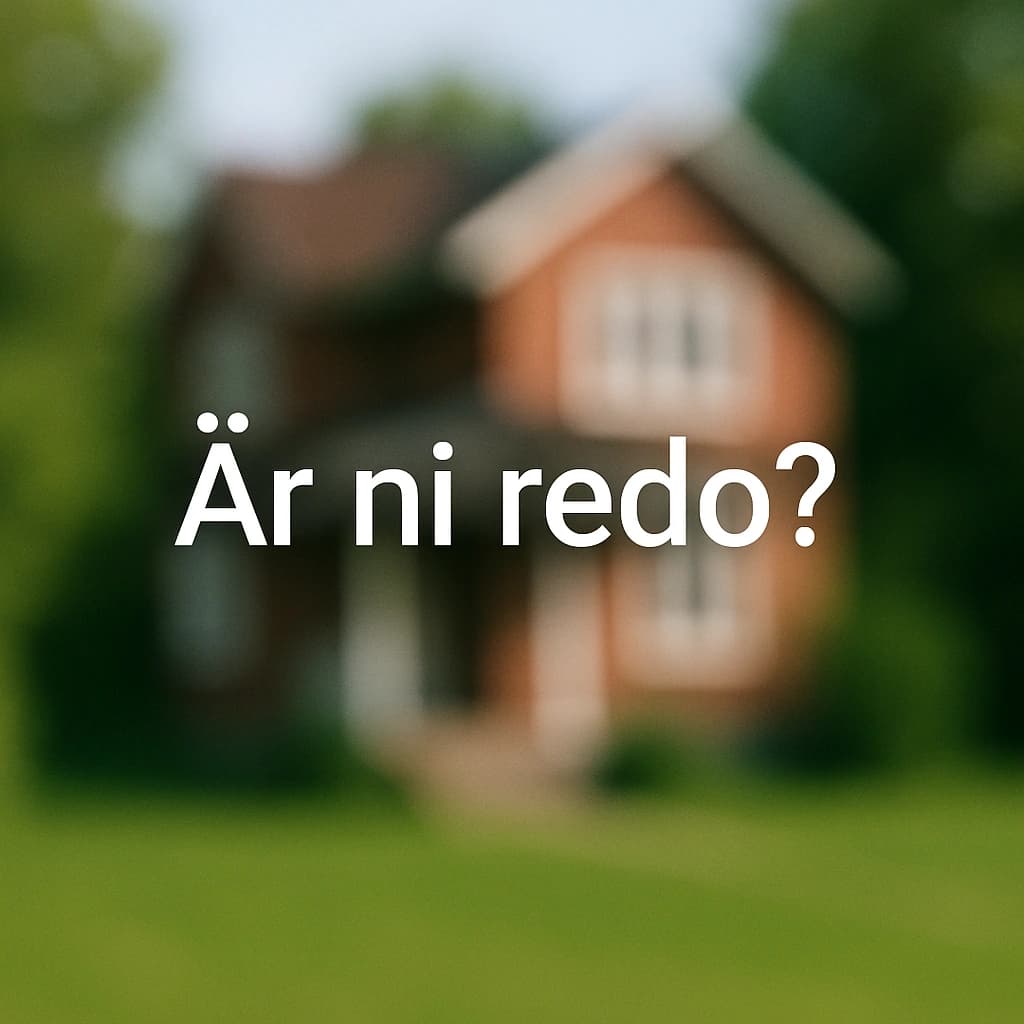 Illustration av boende med texten 'Är ni redo?'.