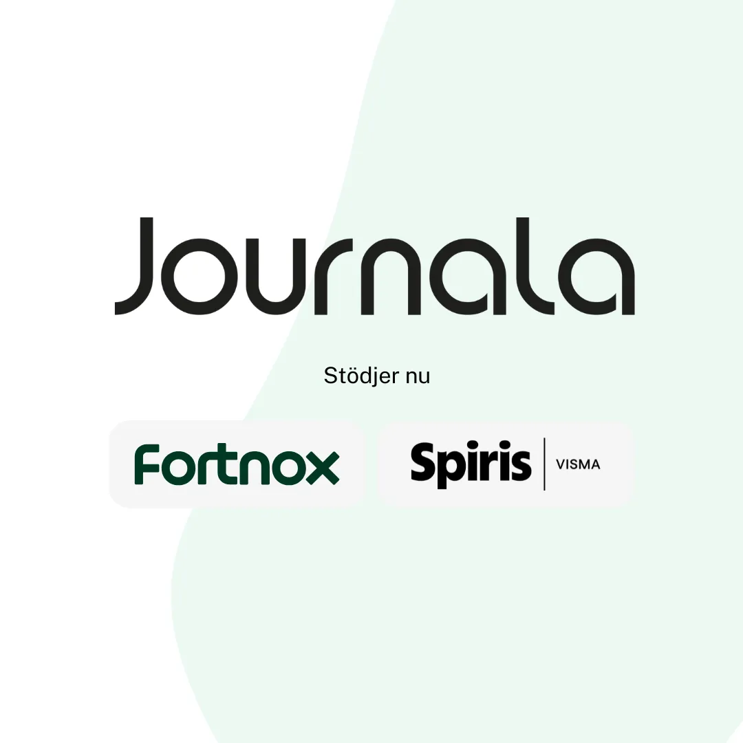 Journala stödjer nu Fortnox och Spiris